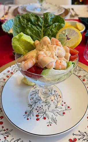 The prawn cocktail starter served by Perrie