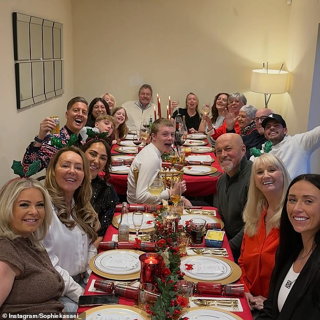 The reality TV star also shared photos of her family and friends gathered around a cheerfully decorated table