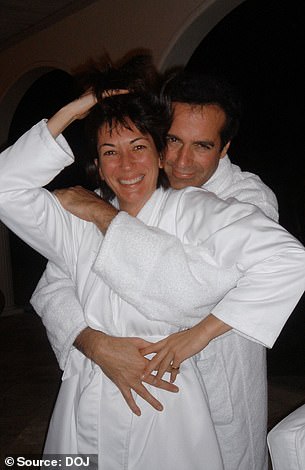 The newly released, undated photos show Copperfield and Maxwell playfully hugging each other and fooling around