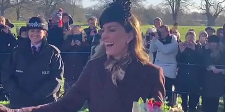 Hilarious moment Princess Kate jokes royal-wisher ate 'too many mince pies' after his chair collapses in front of royal