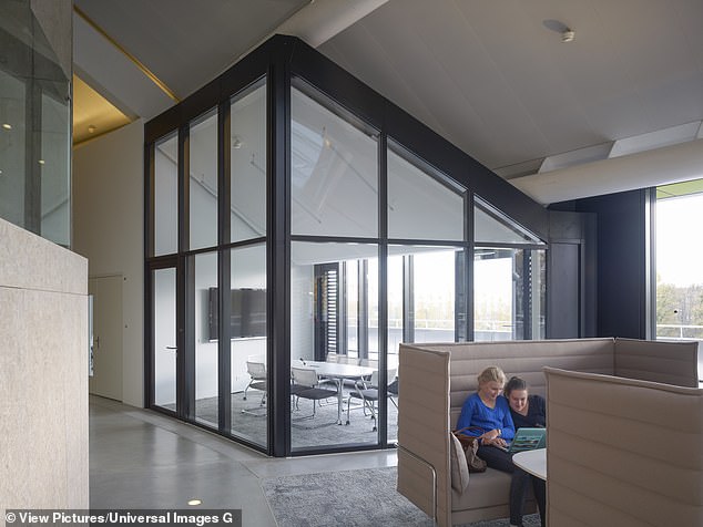 Lounge and administration office at Le Rosey, Rolle, Switzerland