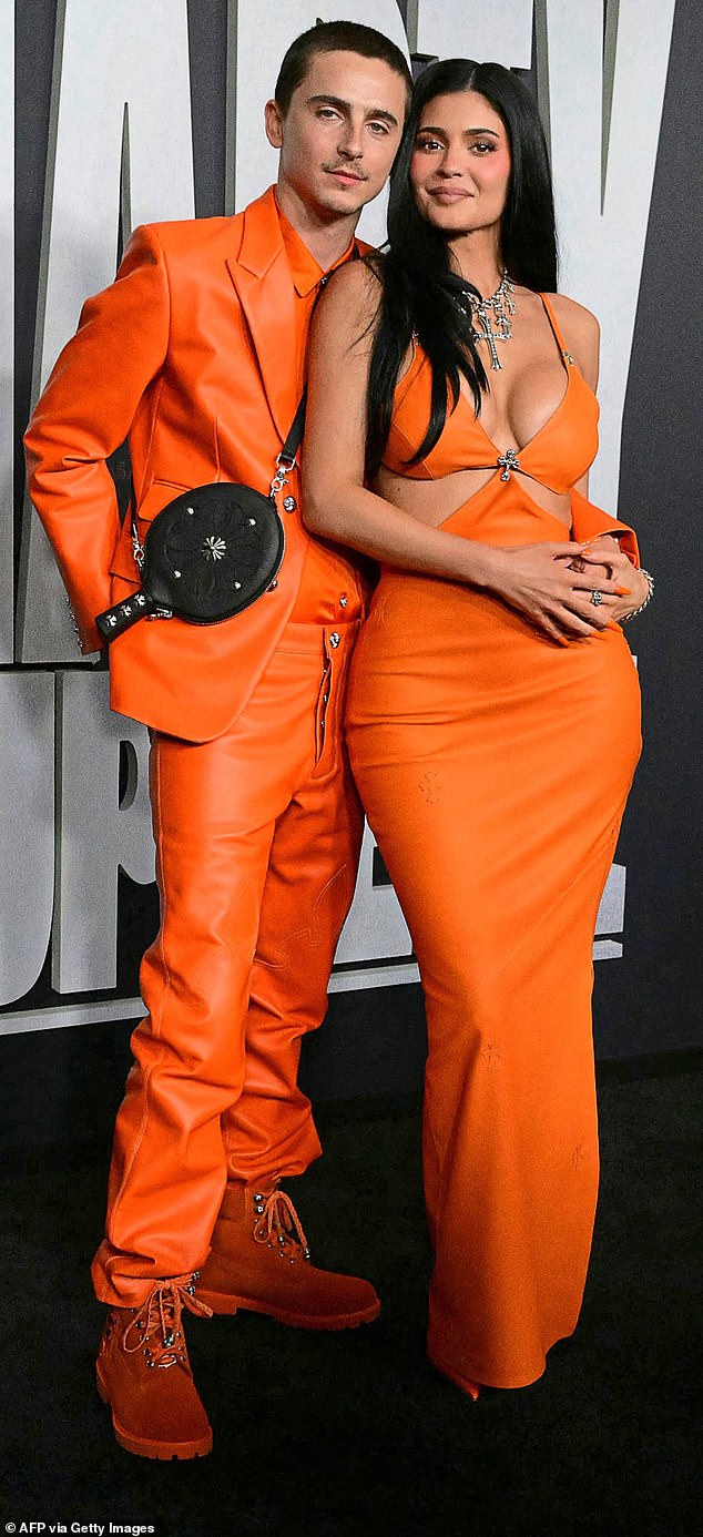 Chalamet and girlfriend Kylie Jenner attend the premiere of Marty Supreme in Los Angeles, California, earlier this month