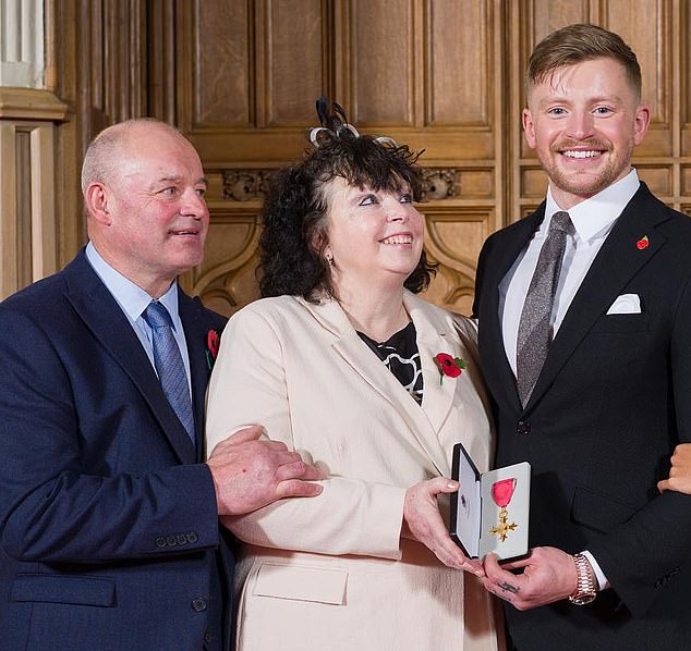 Peaty received an OBE in 2022 for which his proud parents Mark and Caroline were present