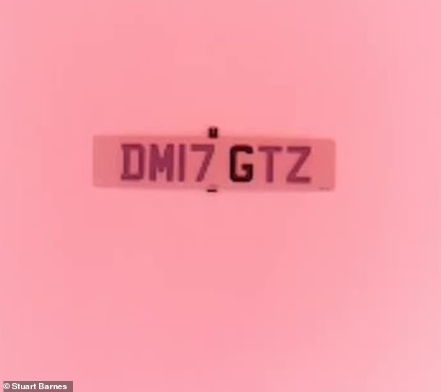 It was only when photographed in dazzling daylight that the other characters on the number plates could be seen at all