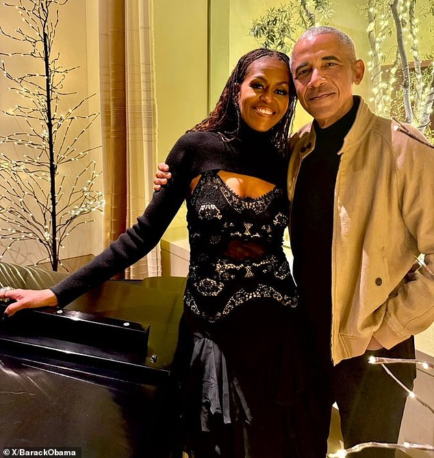 Last year in October, Aniston had also shut down the rumors that she was having an affair with Barack Obama; Michelle and Barack seen above