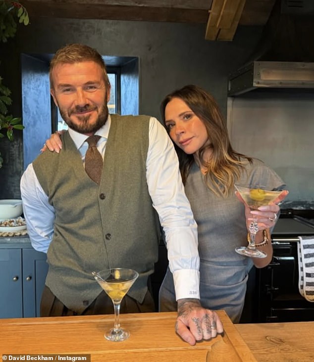 David and Victoria made sure to put smiles on their faces despite being absent from their son Brooklyn this Christmas