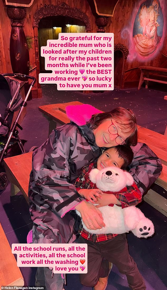 It comes after Helen heaped praise on her mother for 'practically raising her kids' while she has been performing in a Liverpool panto