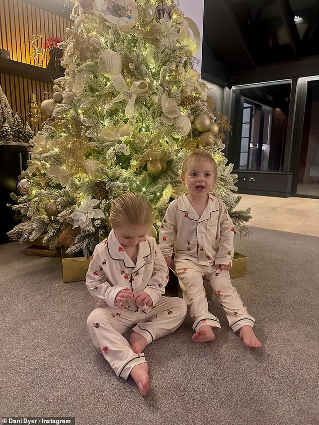 Giving fans a glimpse into her festive period, Dani shared a photo dump of sweet family moments, including snaps of her children wearing matching Christmas pyjamas in front of a beautifully decorated tree