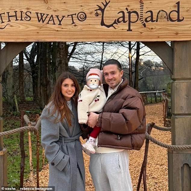 Jack Grealish's girlfriend, Sasha Attwood took to Instagram last Saturday to share photos of the two of them and their young daughter Mila Rose on her first visit to LaplandUK