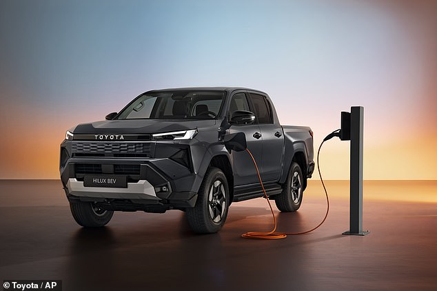 Pre-homologation figures give a 715kg payload, 1,600kg towing capacity and a range of 150 miles for the first all-electric Toyota Hilux