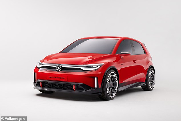 How the Golf GTI's spiritual successor will look in an all-electric age: This is the VW ID.GTI Concept - a battery-powered hot hatch unveiled by the German car giant as bosses confirm the iconic performance badge will live on