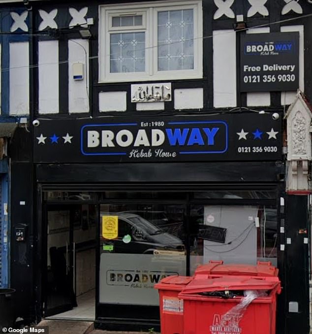 Broadway Kebab House in Handsworth, Birmingham, was given a zero rating in January 2025