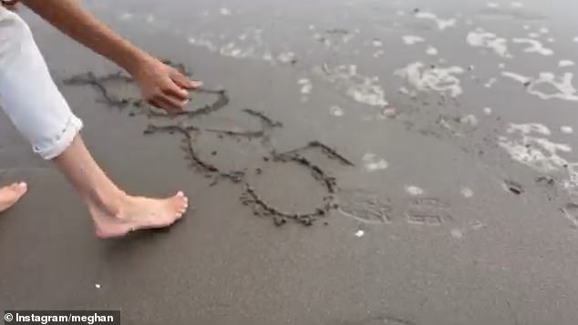 Relaunching her public page with the handle @meghan on New Year's Day, the duchess posted a short video of her running towards the sea on a Californian beach before drawing the digits '2025' into the sand