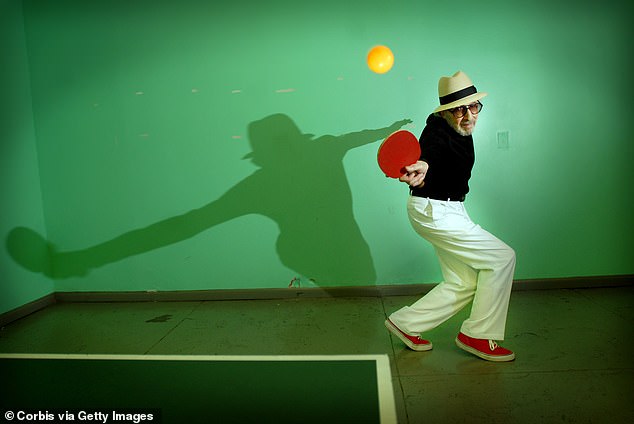 Marty Reisman, holder of 18 International and US National table tennis titles, and author of the 1974 book 'The Money Player'