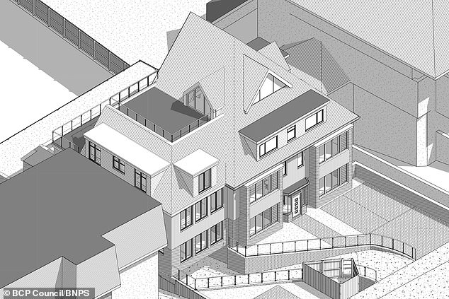 An artist¿s impression of the proposed extension with the controversial roof terrace