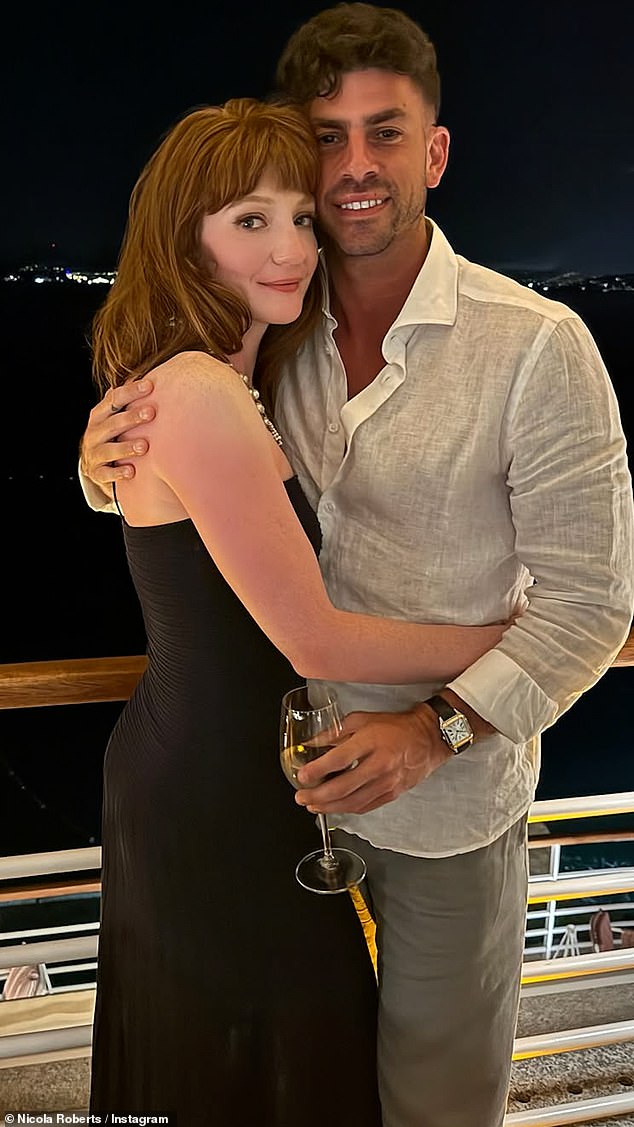 The Girls Aloud singer, 40, announced she is expecting her first child with her fiancé Mitch Hahn on Christmas Day on Instagram