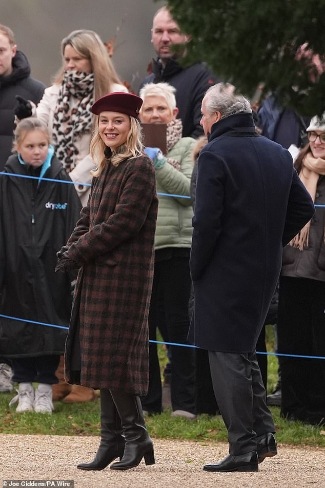 David Armstrong-Jones, 2nd Earl of Snowdon ( Pictured right) and his daughter Lady Margarita Armstrong-Jones attend the Sunday church service