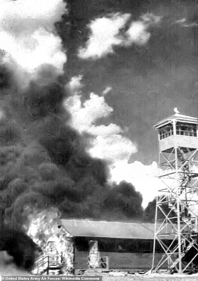 The plan had the approval of then-President Franklin D. Roosevelt, and the weapons were tested across the US, including at sites in New Mexico (pictured)