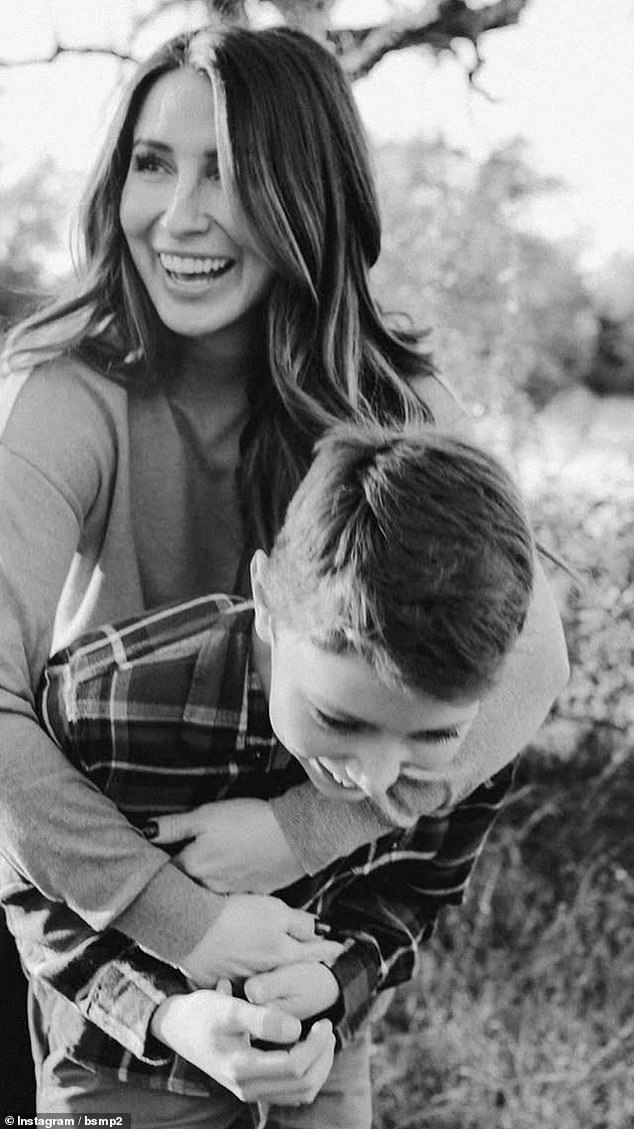 The star emotionally expressed how 'gut wrenching' it was to her as she opened up about the close bond she has with her son; mother and son seen in an undated throwback photo