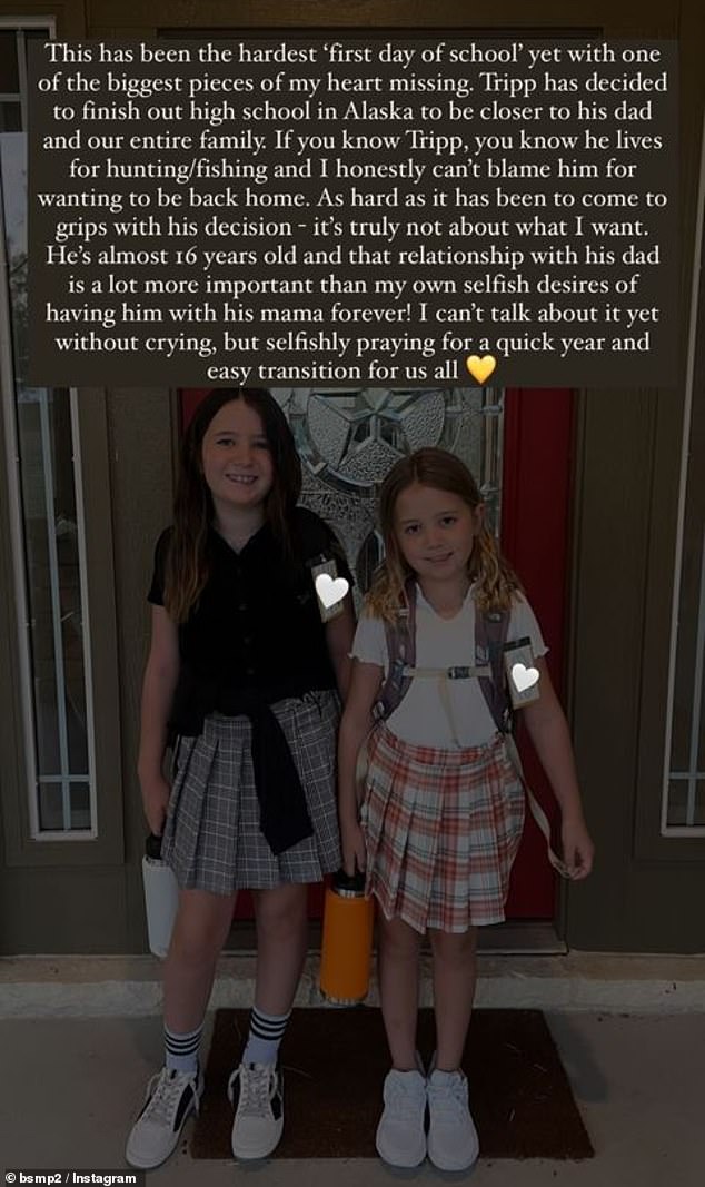 The special reunion comes a little over one year since she announced that Tripp had made the decision to move to Alaska to reside with his father and finish out his high school years there as well