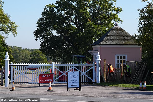 Additional fencing was erected at Cranborne Gate in Windsor Great Park ahead of the Waleses moving into Forest Lodge, to help provide an exclusion zone of at least 150 acres
