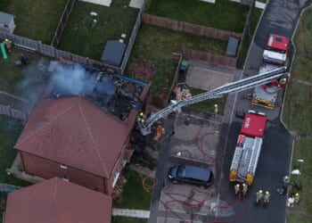 Tragedy as girl dies in horror house fire and another child rushed to hospital as fire crews battled to tackle the blaze