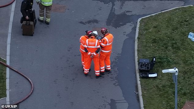 Kent Fire & Rescue's Volunteer Response Team are in attendance offering crew welfare and support