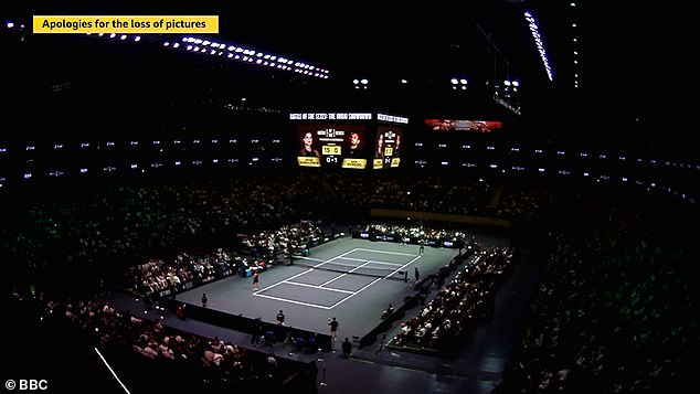 The BBC apologised for a technical glitch during their broadcast of the 'Battle of the Sexes'