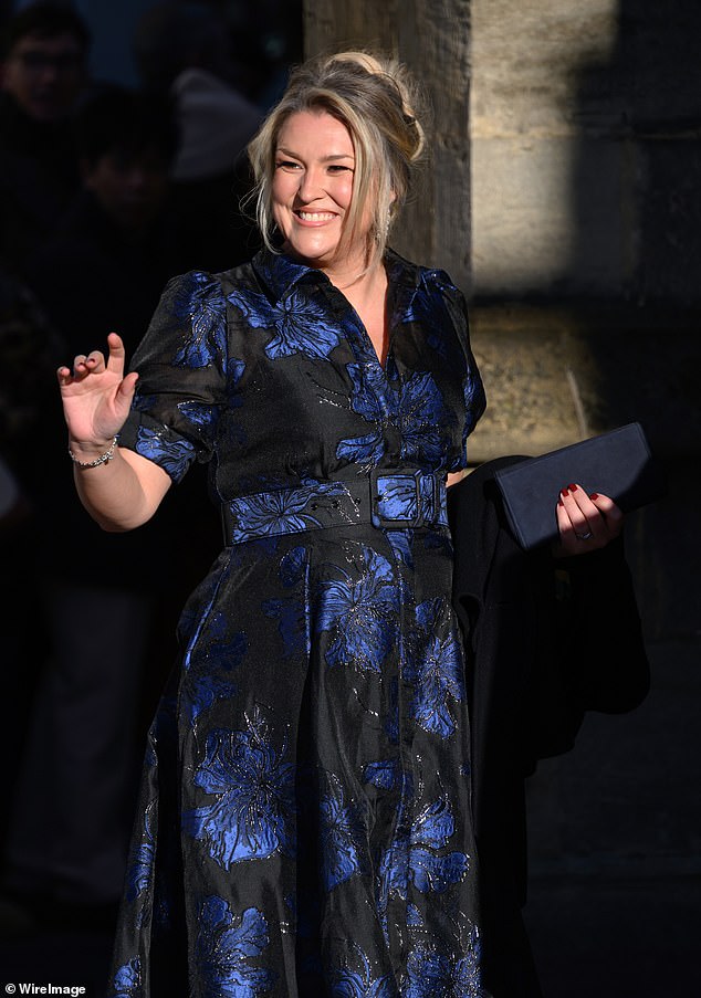 Dragon's Den star Sara, 41, was among the celebrity attendees after forming a friendship with Adam when they both appeared on Strictly Come Dancing in 2021