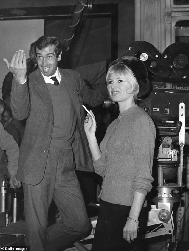 Pictured: Playboy Roger Vadim with Bardot on set. After meeting the model, the French film producer helped her become a star
