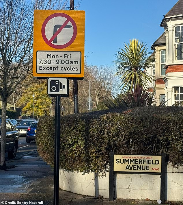 Furious residents say the LTN, pictured, has brought pollution and noise and wastes council resources