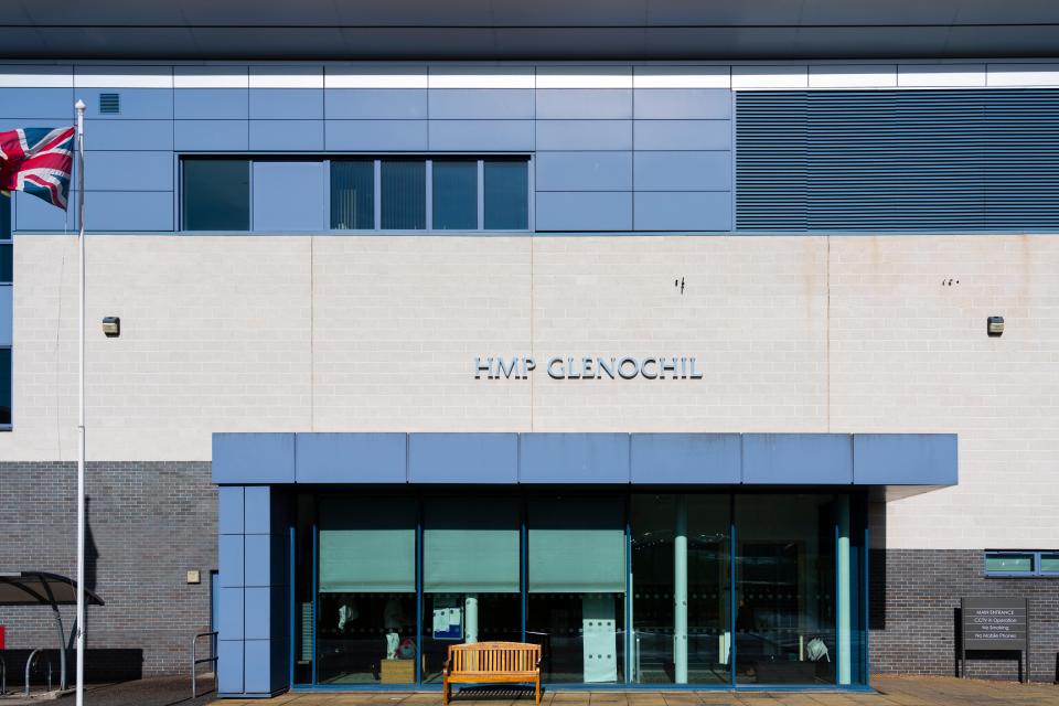 Exterior view of HMP Glenochil prison.