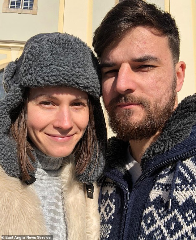 Five years on from their return from the UK, Alexandra and Florin (pictured) are embracing life on their own smallholding in an idyllic part of Romania