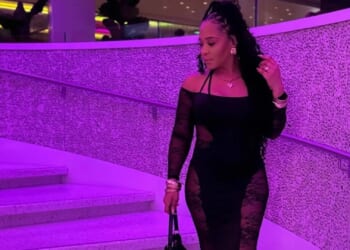 Gogglebox star, 46, wows in see-through lace dress as she straddles co-star husband on racy night out