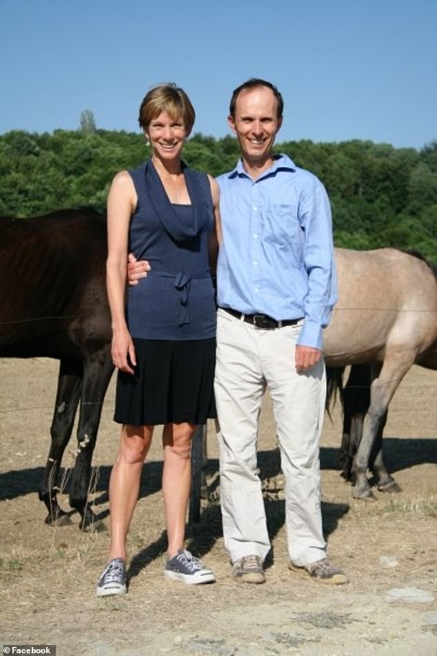 Fox's horrified husband of 30 years, Jean-Francois Vanreusel (seen in 2009), was among the group