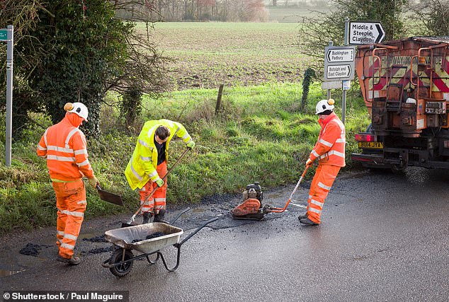 The Government said it was investing billions of pounds to help councils fix potholes (stock)