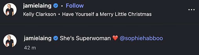 In the video, Sophie posed beaming next to the table perfectly set for the Christmas lunch