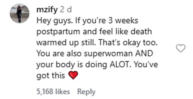 Others encouraged new mothers to not compare themselves to Jamie and Sophie's picture perfect Christmas