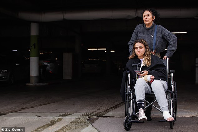 Romi Gonen pictured ten days post surgery with her mother Meirav