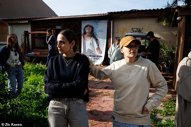 Romi Gonen, left, pictured with Emily Damari in in Kfar Aza