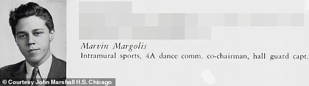 A high school yearbook photo of Marvin Margolis, who was in a doomed relationship with Short before her death