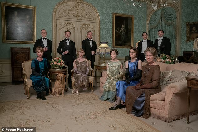 Laura and Michael say they 'owe a lot' to the ITV show (pictured L-R: Samantha Bond, Douglas Reith, Harry Hadden-Paton, Laura Carmichael, Hugh Bonneville, Elizabeth McGovern, Michelle Dockery, Penelope Wilton, Robert James Collier and Michael Fox)