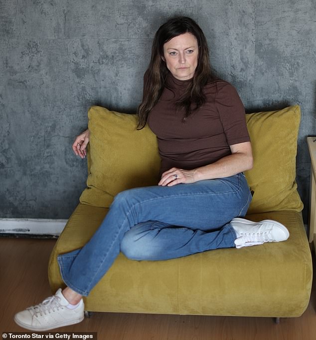 Brosseau (pictured in July this year) was diagnosed with manic depression at the age of 14. She was later diagnosed with anxiety, chronic suicidal ideation, an eating disorder, personality disorder, substance abuse disorder, PTSD, and a slew of other mental health conditions