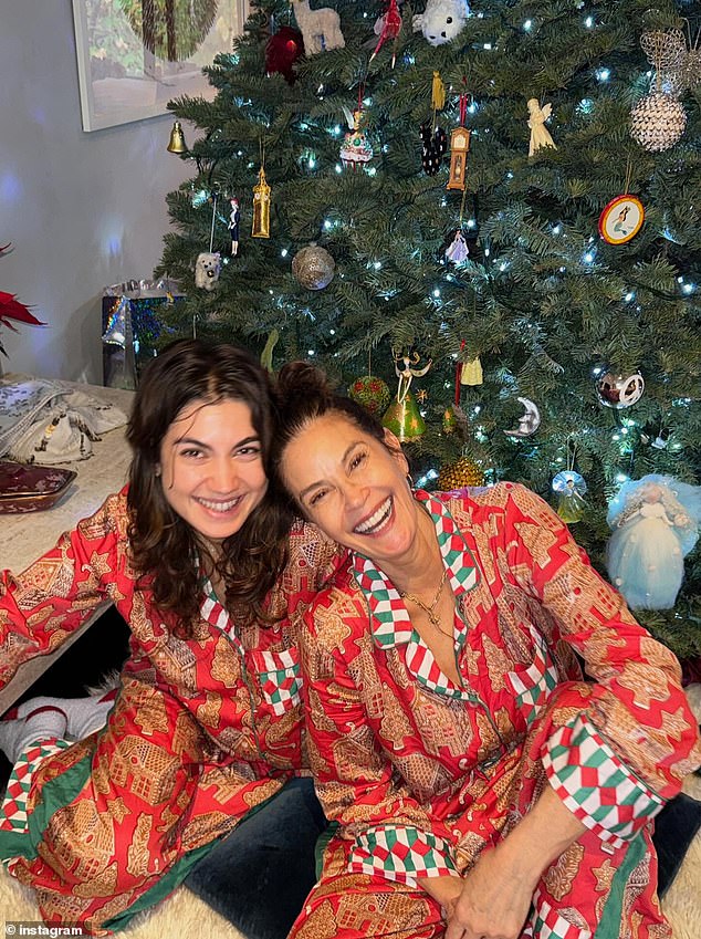 Over the weekend the longtime actress gave her followers a glimpse at her holiday celebration with Emerson