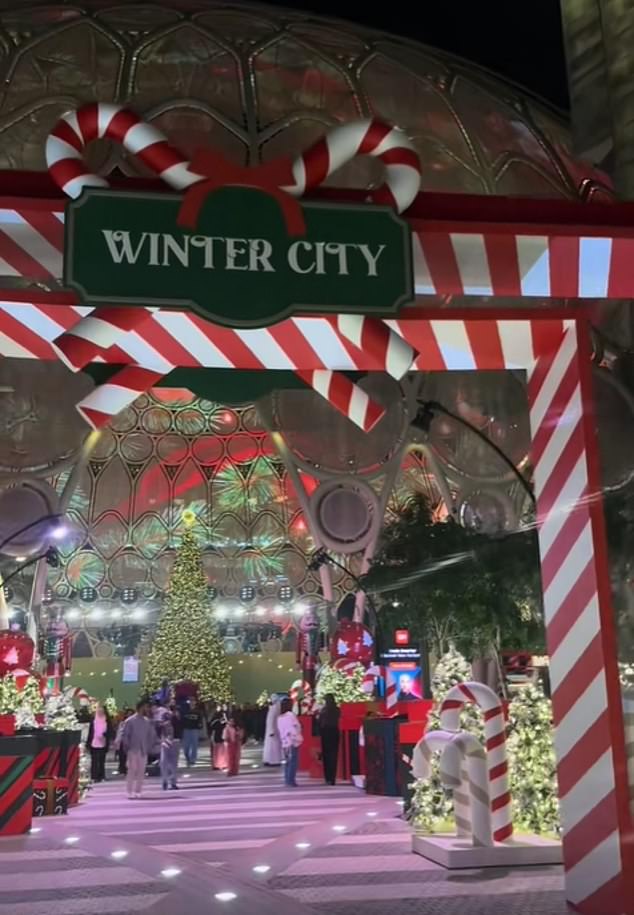 From the start of the month, the futuristic urban district is transformed into a fully immersive Christmas dreamscape. A popular event is the Winter Festival at Expo City (pictured) which drew nearly 170,000 visitors throughout December last year, where it's a balmy 24°C