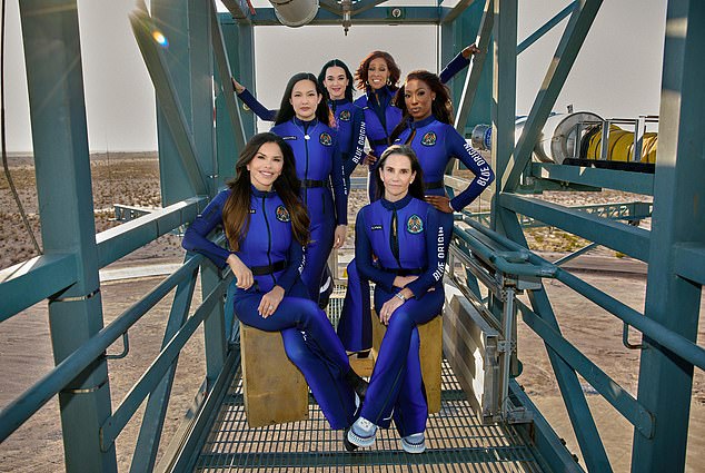 Nguyen (second from left) was onboard Blue Origin's first all-female space flight in April, along with singer Katy Perry, Gayle King, and Jeff Bezos' wife Lauren Sanchez, as well as NASA rocket scientist Aisha Bowe and film producer Kerianne Flynn