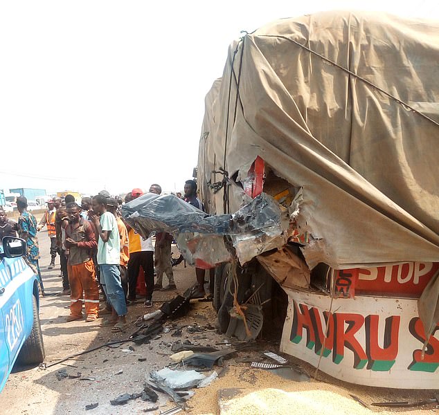 The stationary truck which the car Joshua was travelling in hit on Monday morning