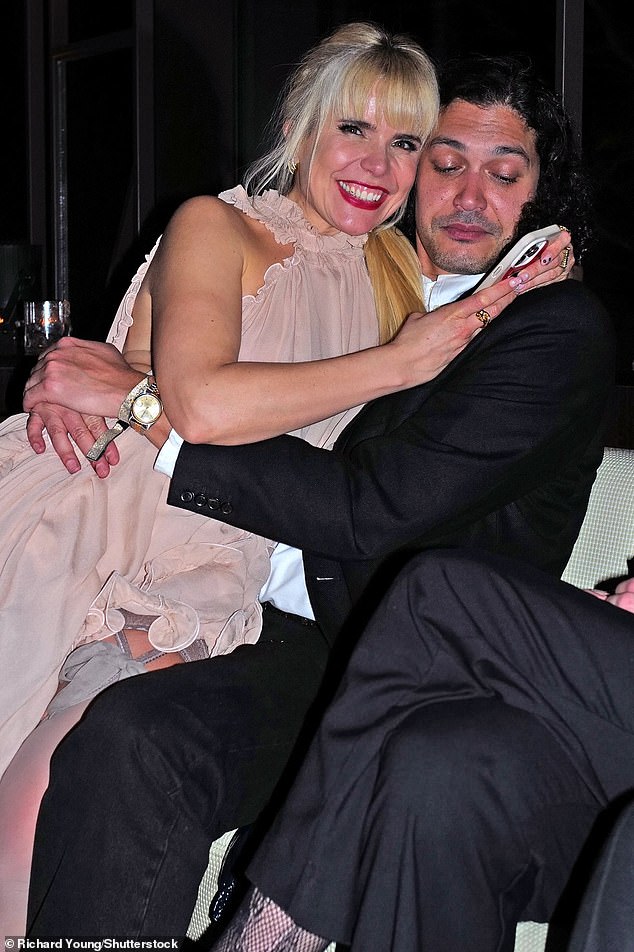 Now she has finally found happiness with her boyfriend, Stevie Thomas, after the singer announced they were expecting their first child together in October (pictured in March)