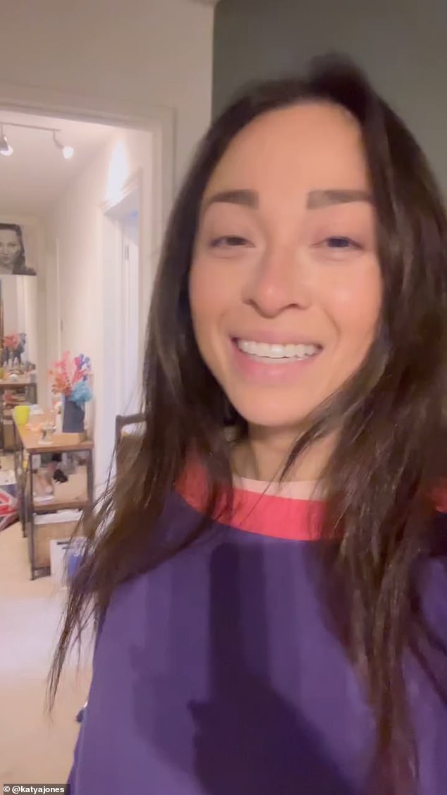 The pro then returned to Instagram, after deleting 'toxic' social media for a week, to reveal she had spent the weekend at home, making no mention of Adam's nuptials (pictured last year)