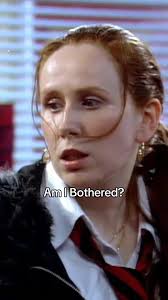 Katherine Tate as her character Lauren Cooper with the text "Am I Bothered?"